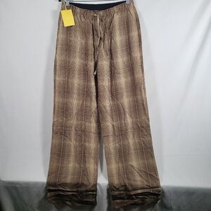 CDLP Home Suit Trousers Plaid Lyocell Stretch Waist Relaxed Mens Sz 50 (32x32)